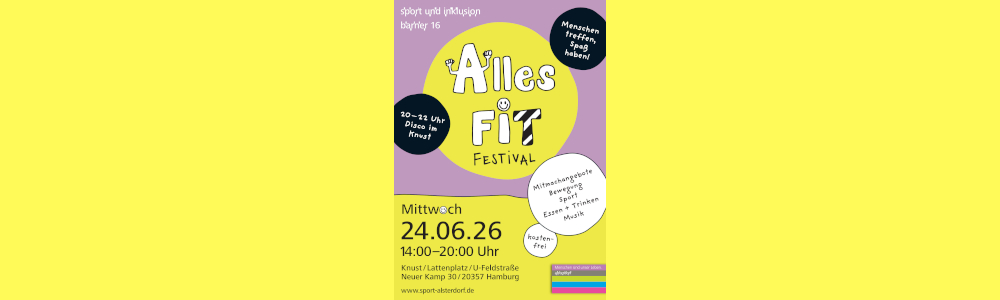 Plakat für das Alles Fit-Festival 2026