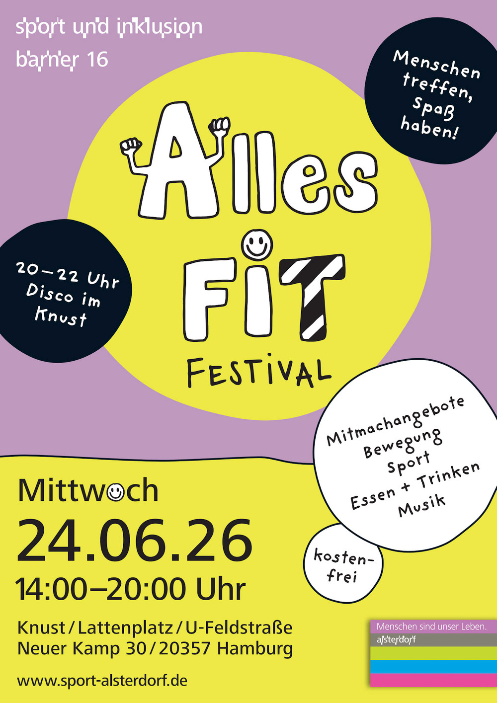 Plakat für das Alles Fit-Festival 2026